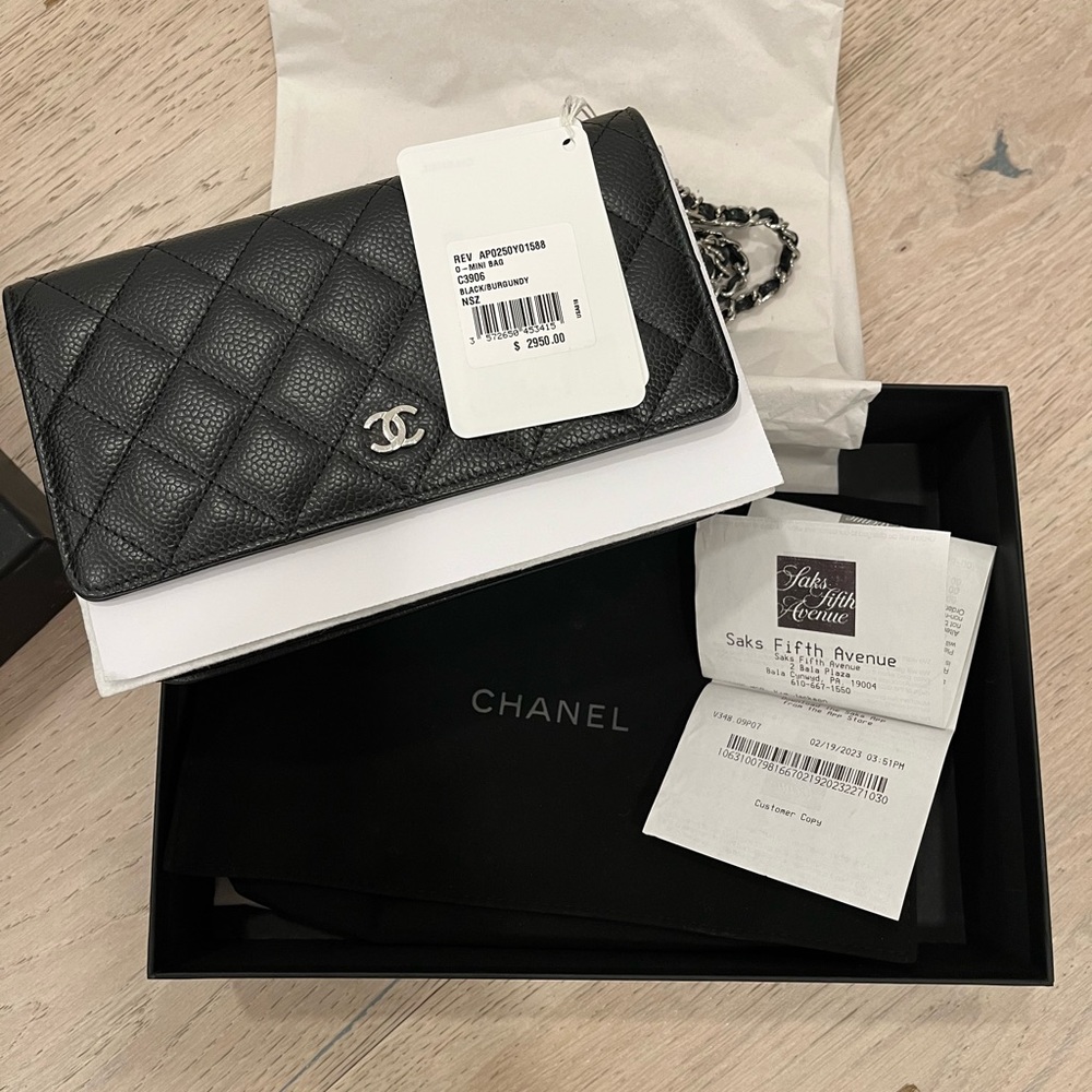 COPY - Chanel black caviar nwt/receipt.  List $4400 today. I paid 3800